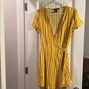 Forever 21 yellow wrap dress